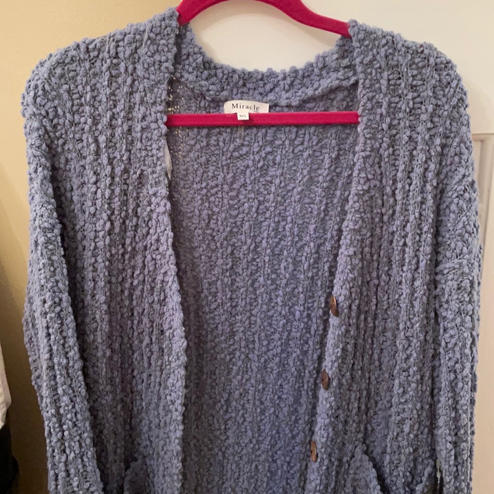 Blue cardigan